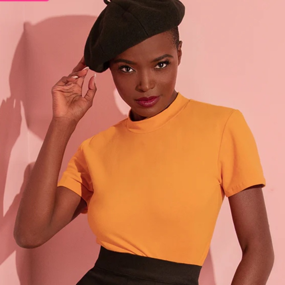SOLD DO NOT BUY Micheline Pitt Mustard Girl Gang Top